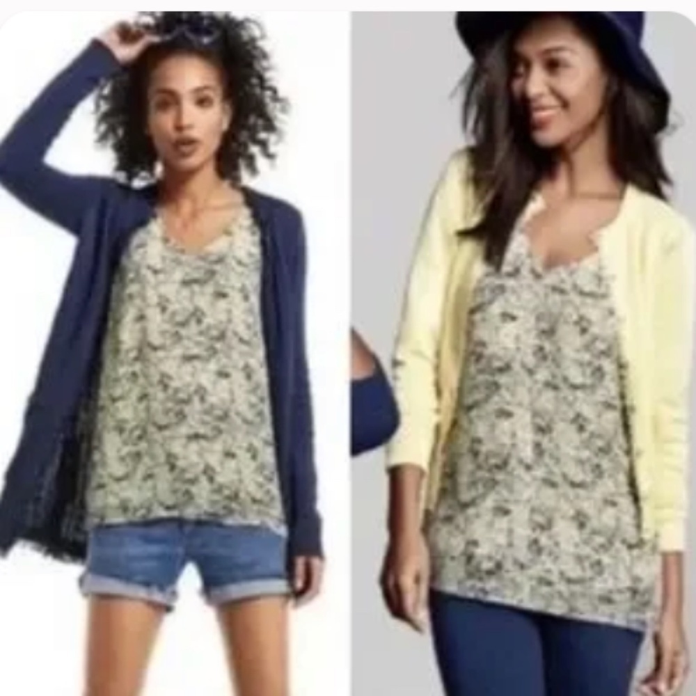 Cabi #275 Scatter Floral Print Tank Top Blouse Sz XS